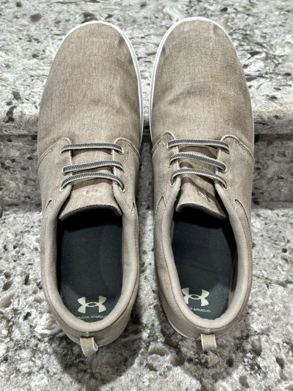 Under Armour Street Encounter IV Mens 14 Tan Canvas Casual Shoes 3027969-200